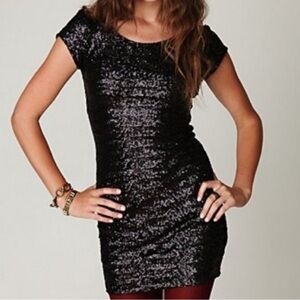 Free People Sequin Fever Bodycon Dress